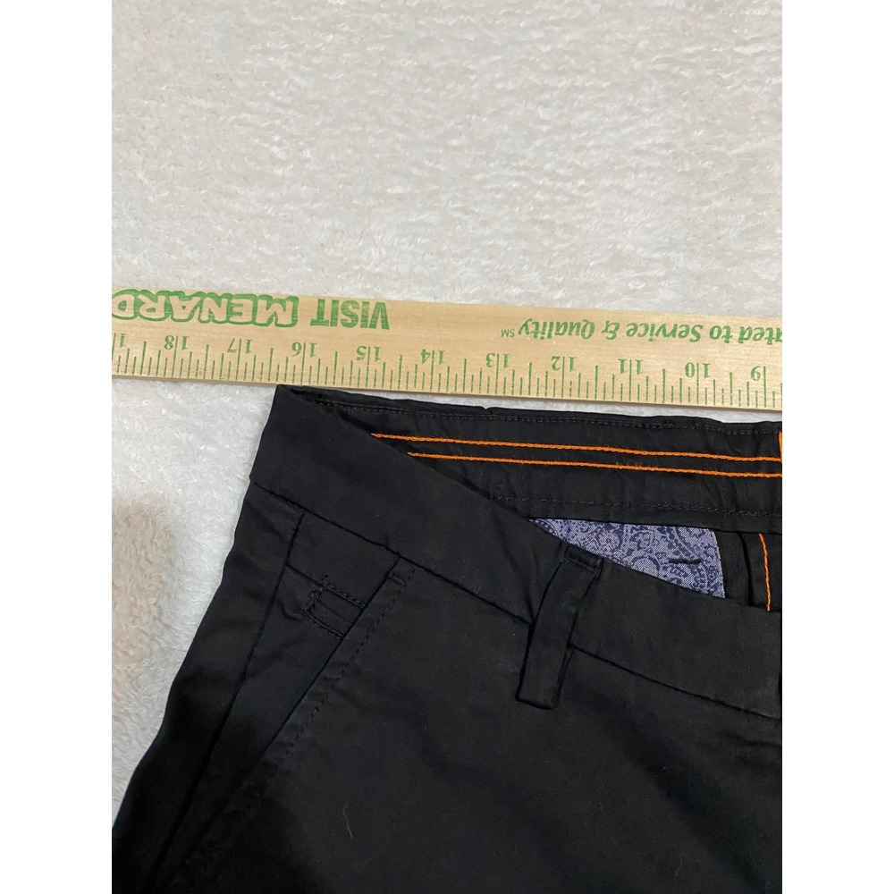 Hugo Boss Orange Label Slim Fit Chinos Mens 32 Black Cotton Trousers Pants - Picture 4 of 10